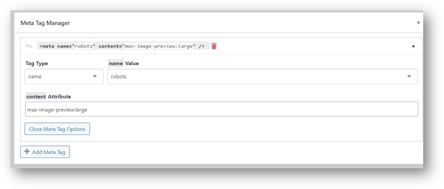 rank maths meta tag manager