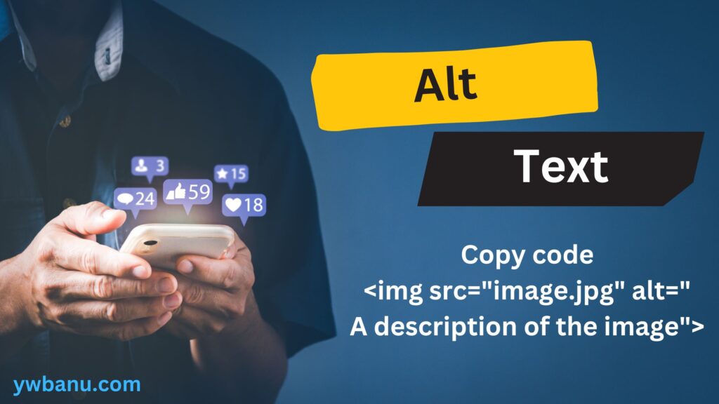 Use alt text for images