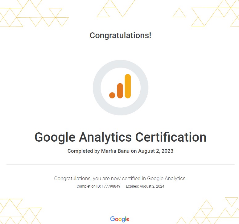 Digital Marketing certificate